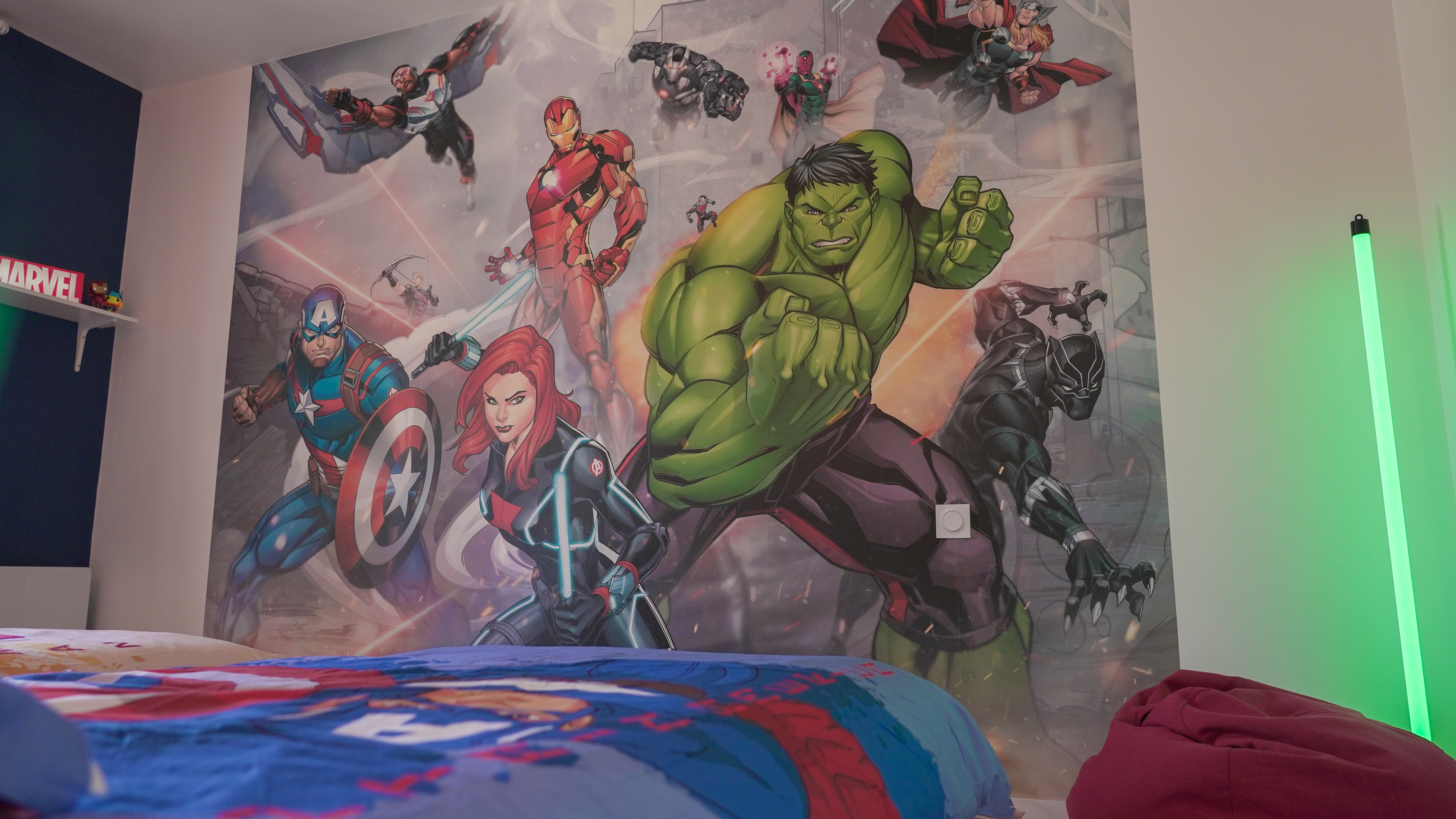 la chambre thème avengers pour réver de super pouvoirs
