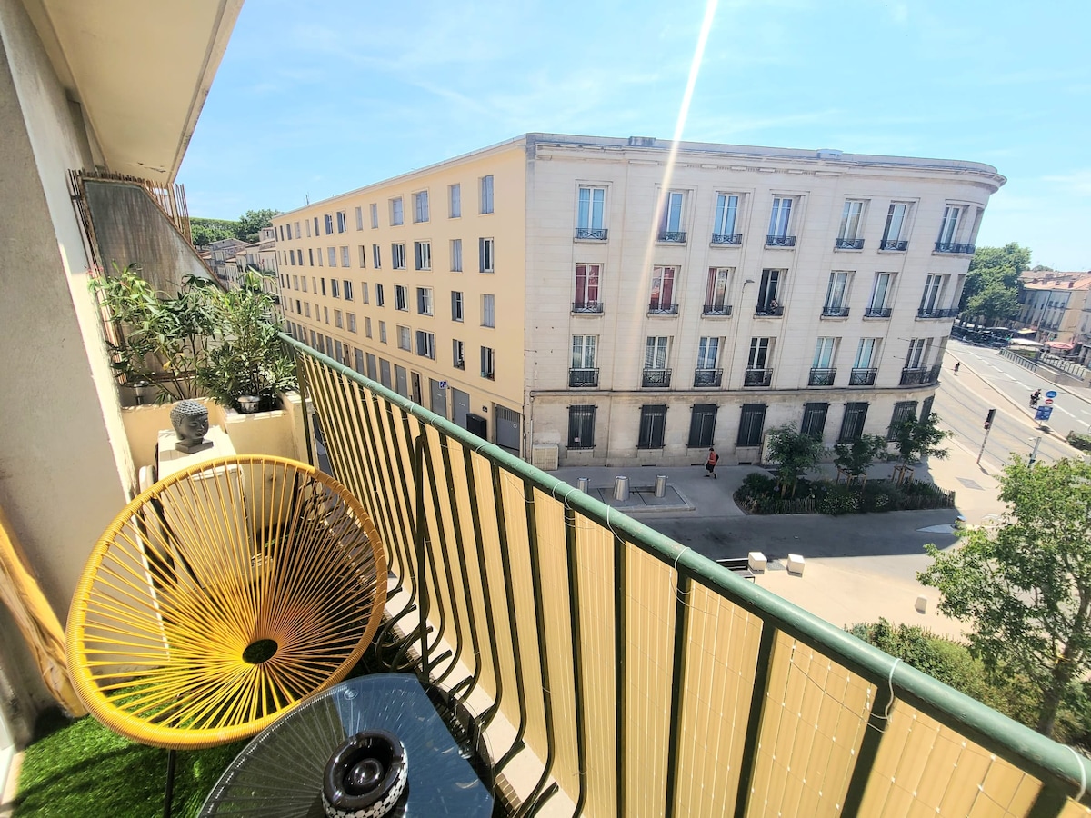 Havre Lumineux avec Climatisation et Terrasse
